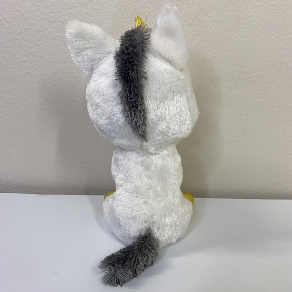 Beanie Boo Pegasus 6” Plush Ty Silk White Unicorn Stuffed Animal Toy Loose Tag - Picture 4 of 12